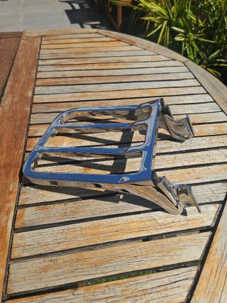 Parrilla Portabultos Harley Davidson Cromada