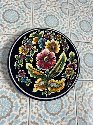 Plato decorativo floral