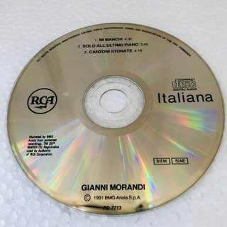 CD GIANNI MORANDI PROMO 1991 RCA PD7713