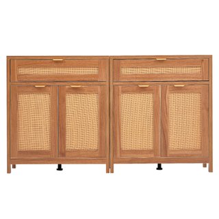 Mobile in Rattan 750x360x860 mm Ripiani Regolabili
