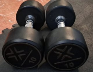 2 Mancuernas Caucho 10kg Evergy