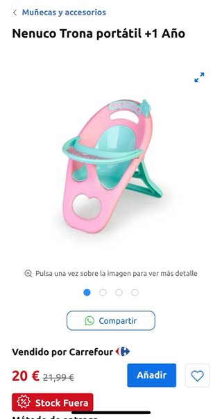 Sillita Nenuco Mecedora y Trona Portátil Nenuco