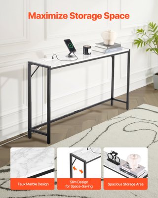 Tavolo Consolle in Marmo 110 x 23,9 x 74,2 cm