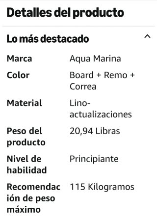 Tabla Paddle Surf Aqua Marina VAPOR