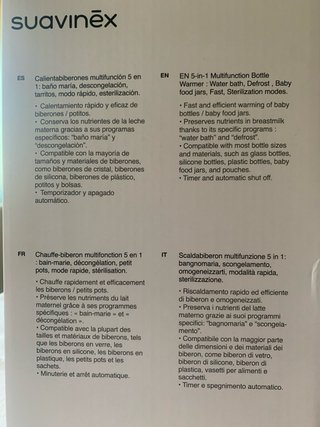Calientabiberones y Esterilizador 5en1 Suavinex