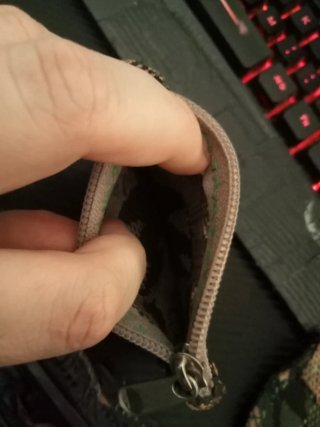 Monedero militar hecho a mano