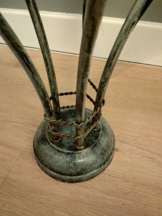 Lámpara de techo tulipas cristal metal