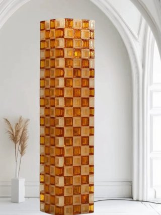 Lámpara de Pie Poliarte Cristal 1970s