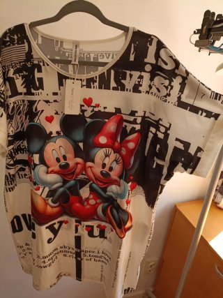 Vestido Camiseta Mickey Minnie New Collection