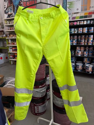Pantalones de trabajo azul con detalles fluorescen