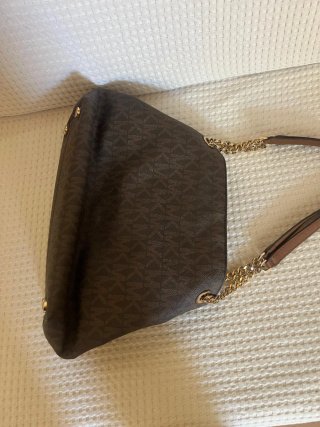 Bolso Michael Kors Piel Marrón y Dorado