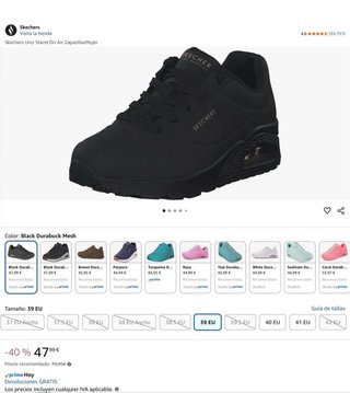 Skechers Uno Stand On Air Talla 39 Mujer