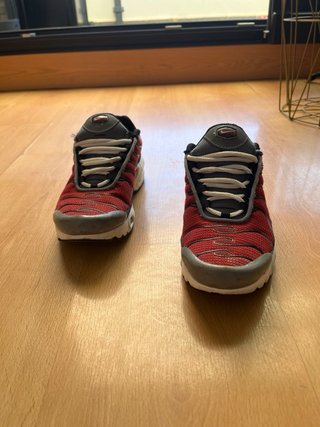 Nike Air Max Plus grises y rojas