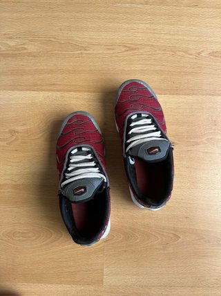 Nike Air Max Plus grises y rojas