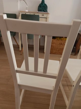 Pack 4 Sillas Madera Blanca mod. PINNTORP