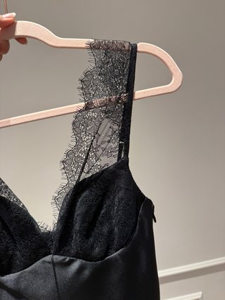 Top Zara Negro Encaje Talla S Nuevo