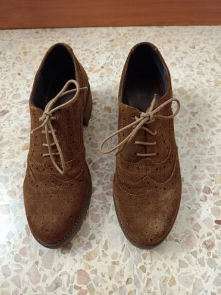 Mocasines ante marrón mujer