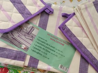 Set 5 pezzi cucina cotone