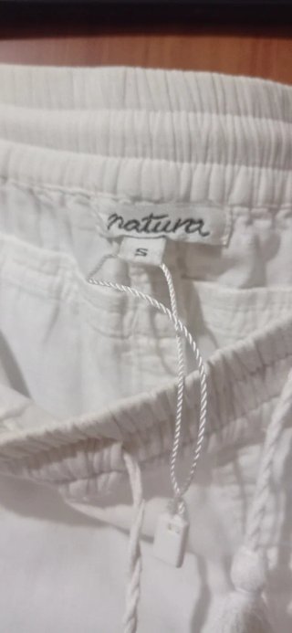 Pantalón corto blanco Natura Talla S