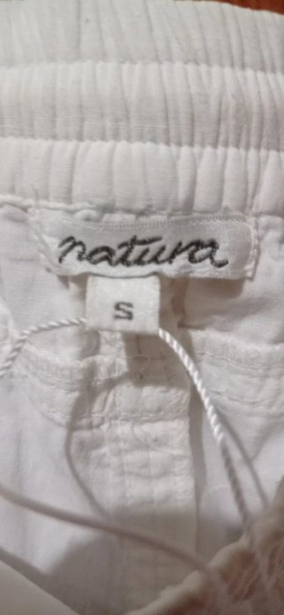Pantalón corto blanco Natura Talla S