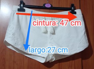 Pantalón corto blanco Natura Talla S