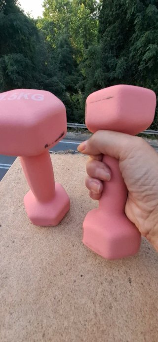 Set 2 Mancuernas 1.5kg Rosa