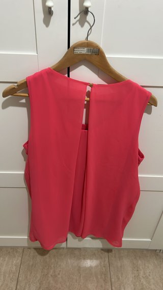 Blusa coral sin mangas
