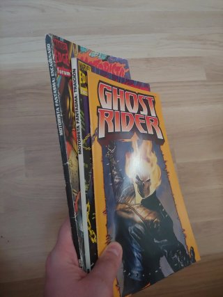 Lote de tres comics Motorista Fantasma Ghost Rider