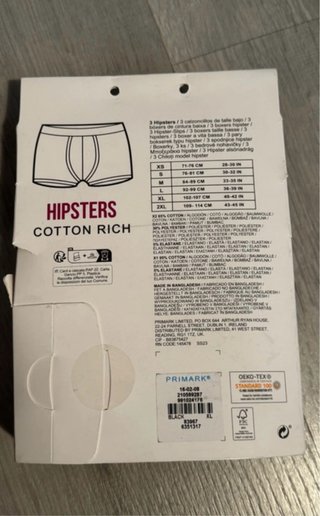 Boxers hipsters pack 3 unidades