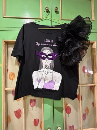 Camiseta Gisela. Anabel Lee volantes talla única