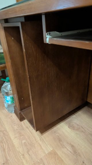 Escritorio de despacho Madera Nogal +Cristal