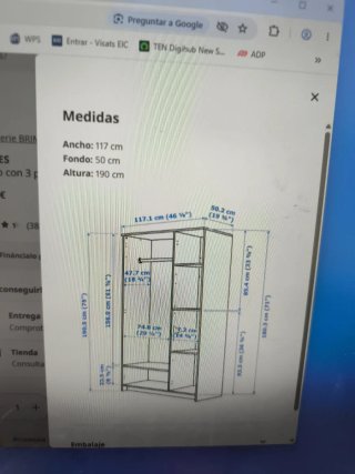 Armario blanco en buen estado