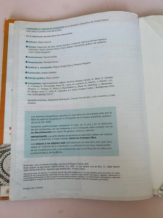 Cultura clásica Primer ciclo, ESO