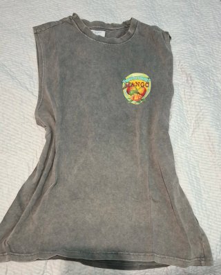 Camiseta sin mangas Gris