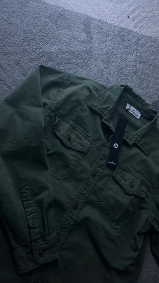 camicia stone island verde taglia M