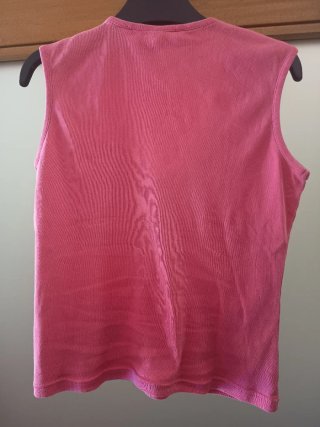 T-shirt sem mangas Roxy rosa com flor