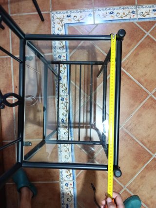 Cabecero y mesitas forja negra