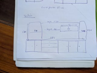Mueble de salón clásico modular (Madera)