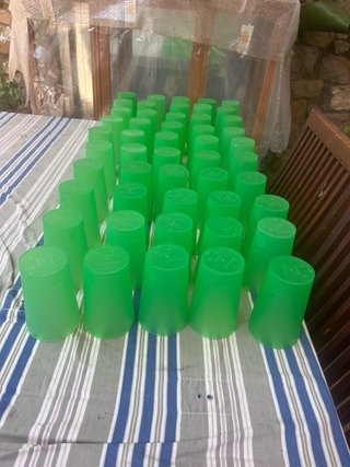 50 Vasos de plastico reutilizables