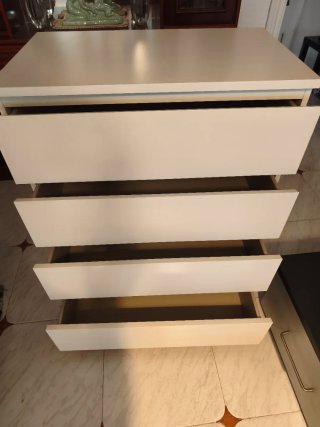 Cajonera Malm 4 cajones blanca
