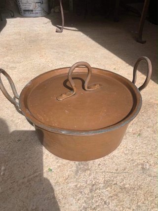 Pentola di rame in perfette condizioni
