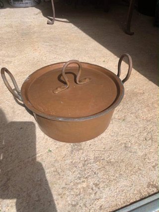 Pentola di rame in perfette condizioni