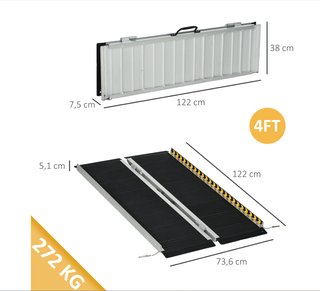 Rampa para Sillas de Ruedas Plegable de Aleación