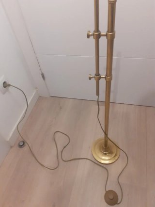 Lámpara de pie diseño tela y metal
