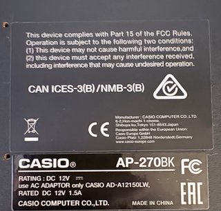Piano Casio AP-270BK Negro