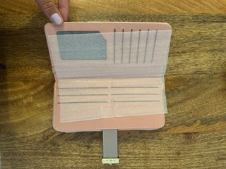 Monedero NUEVO  mujer tonos rosados y grises