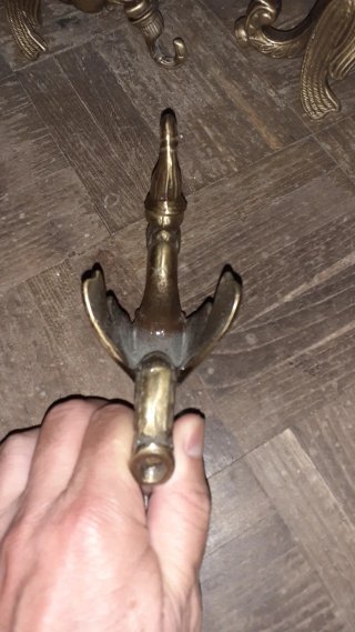 Lote 3 piezas bronce lámpara estilo antiguo ver