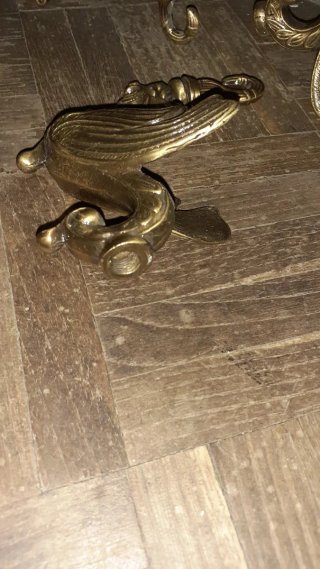 Lote 3 piezas bronce lámpara estilo antiguo ver