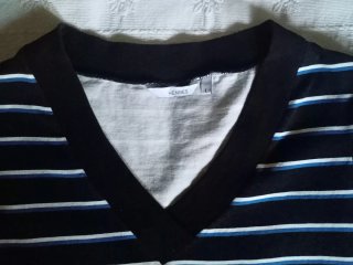 Camiseta sin mangas a rayas