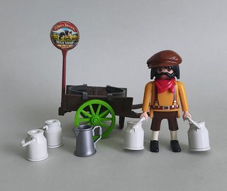 Playmobil Repartidor Lechero Victoriano Con Carro